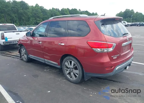 2014 Nissan Pathfinder Platinum z USA, uszkodzony, nr VIN 5N1AR2MM1EC647902
